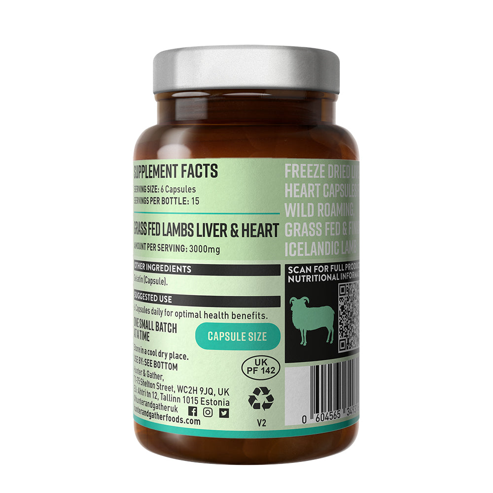 Perform Capsules - 100% Grass Fed Lamb Liver & Heart - 90 capsules