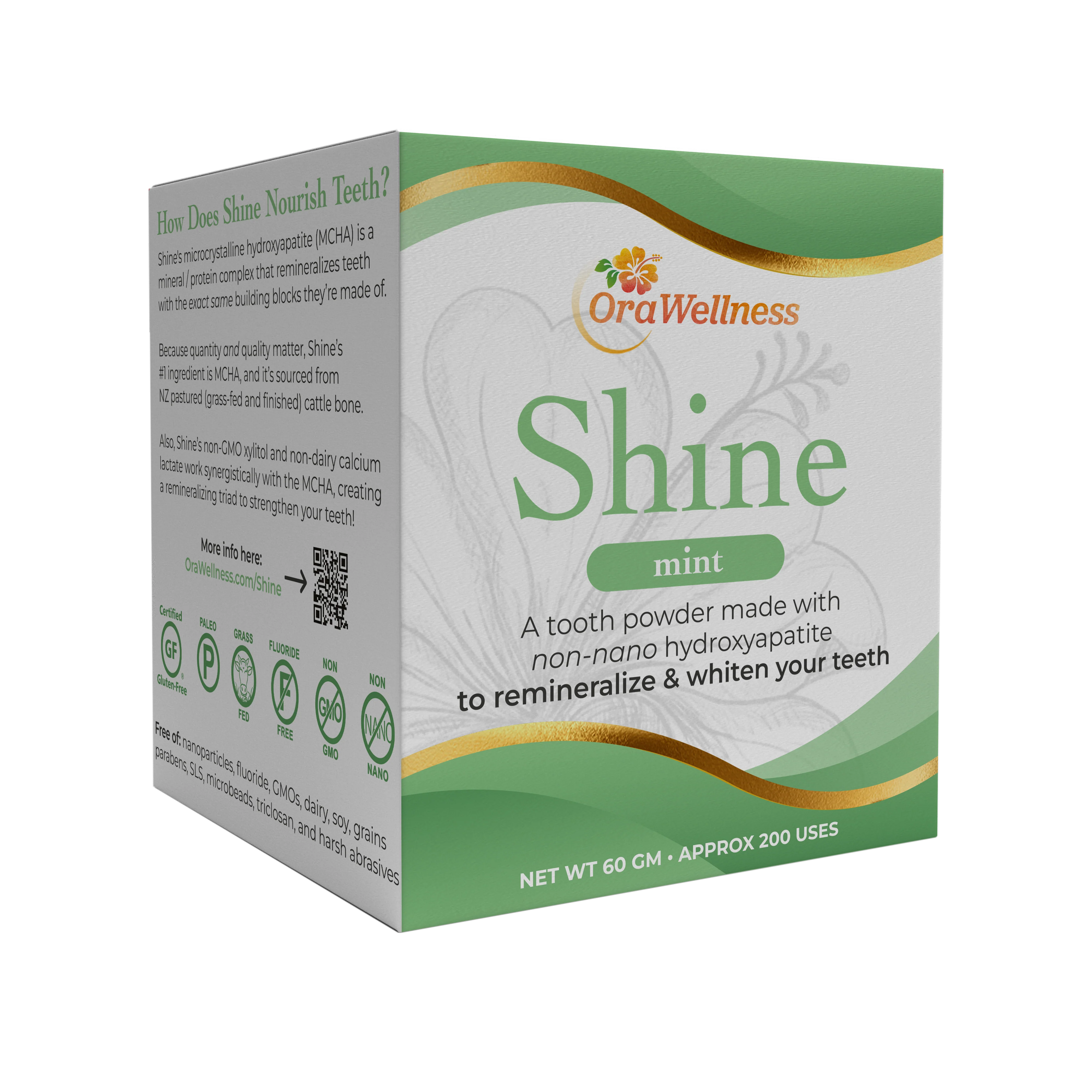 Shine - Remineralising Tooth Whitening Powder 60g MINT