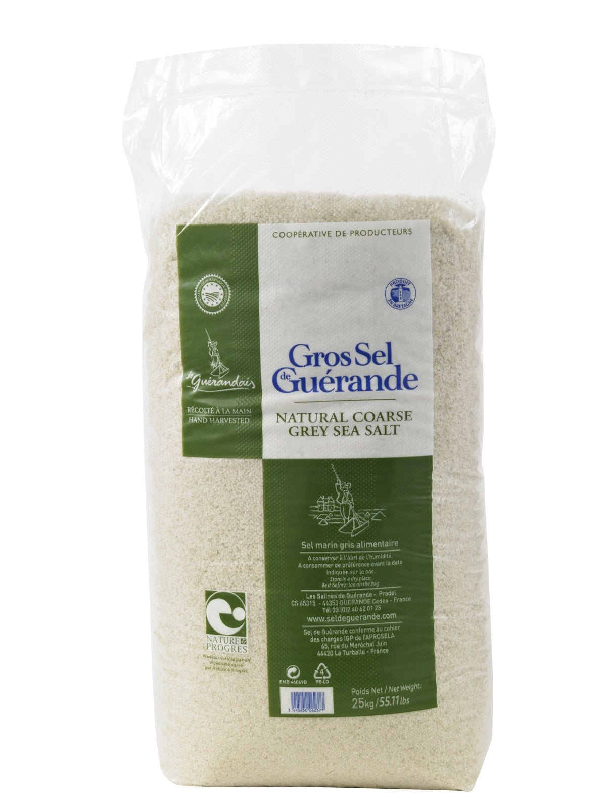 Unrefined Le Guerande Celtic Sea Salt - Grey Coarse 25kg - certified by Nature & Progress