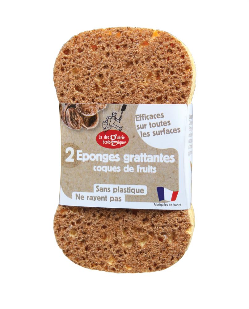 Plants and Nuts Scourer Sponge -100 % Plastic Free - pack of 2