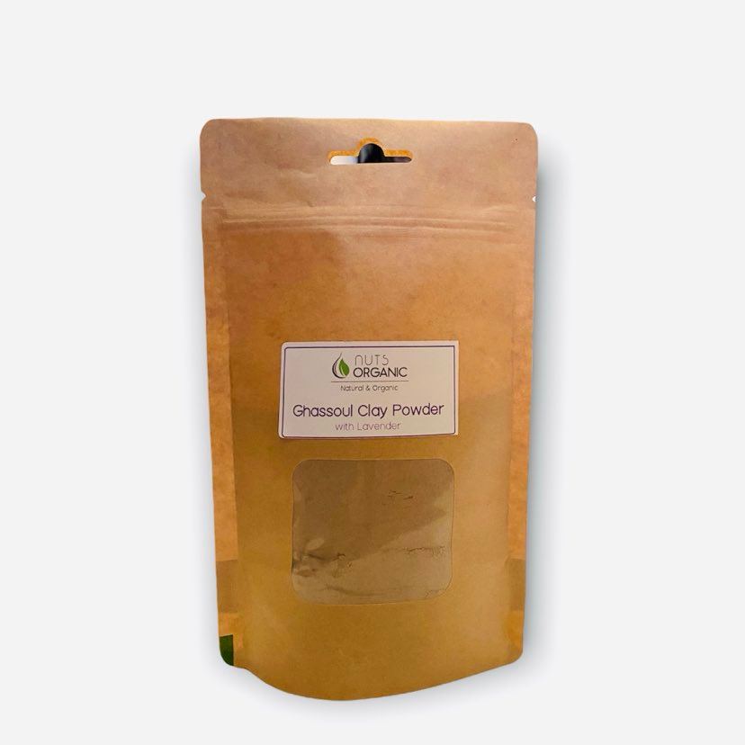 Genuine Moroccan Ghassoul Clay with Moroccan Lavender Powder - 200g