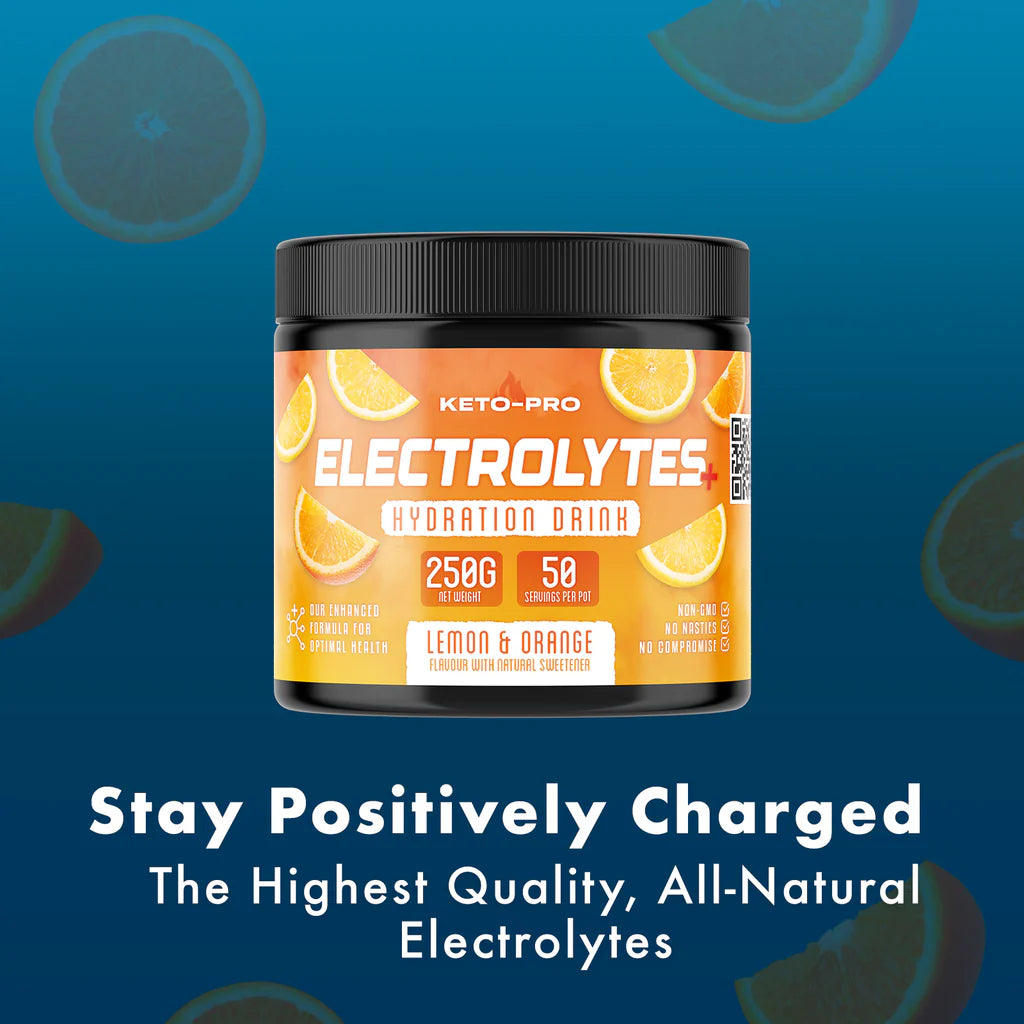 Electrolytes+ Hydration Drink 250g - Lemon & Orange flavour with natural sweeteners