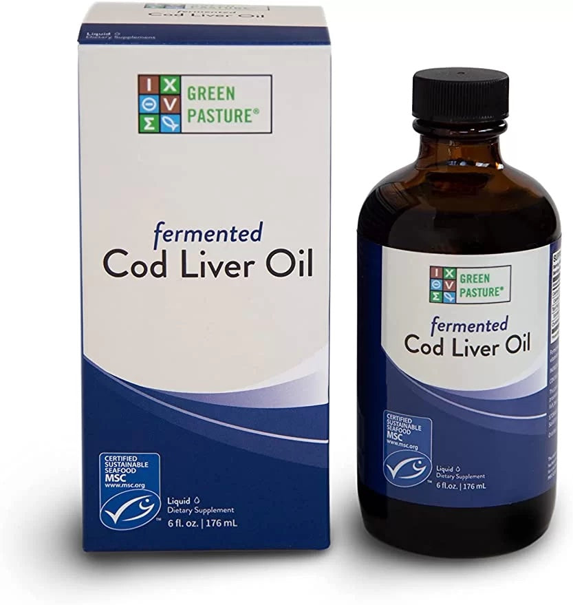 Blue Ice Fermented Cod Liver Oil Liquid 180 ml - Oslo Orange