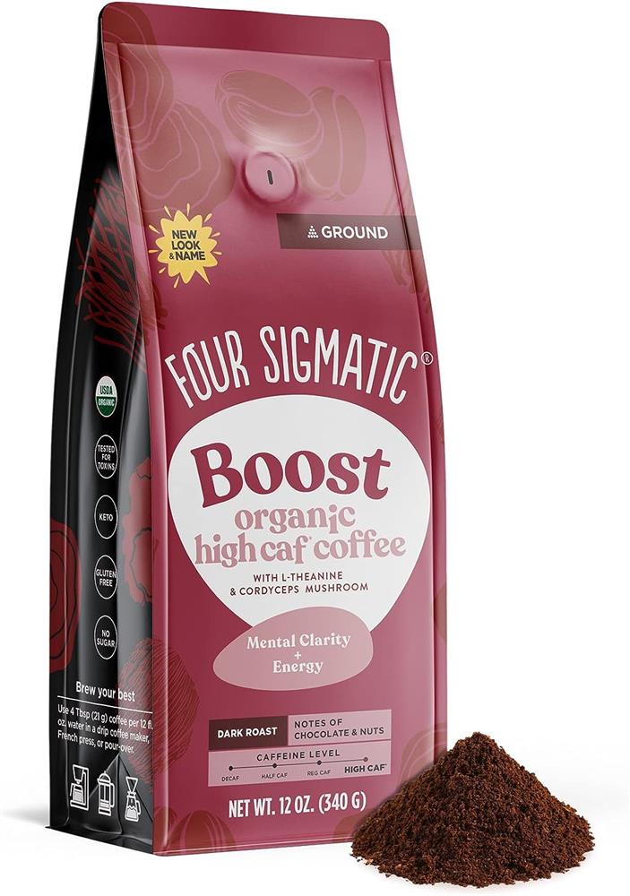 Boost Organic Ground Coffee with L-Theanine and Cordyceps Mushroom 340 gram