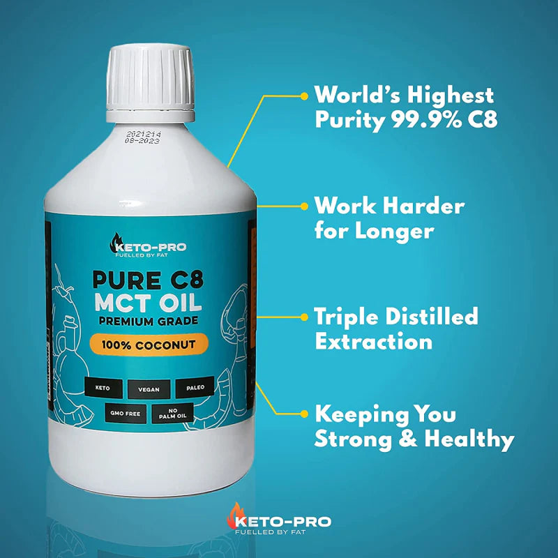 C8 MCT Oil - 99.9% - The World's Highest Purity 500ml