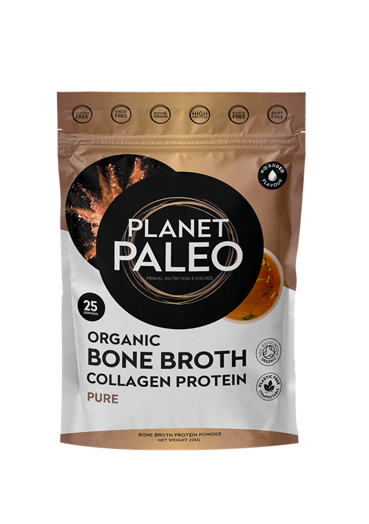 Organic & Grass Fed Bone Broth Powder - Pure