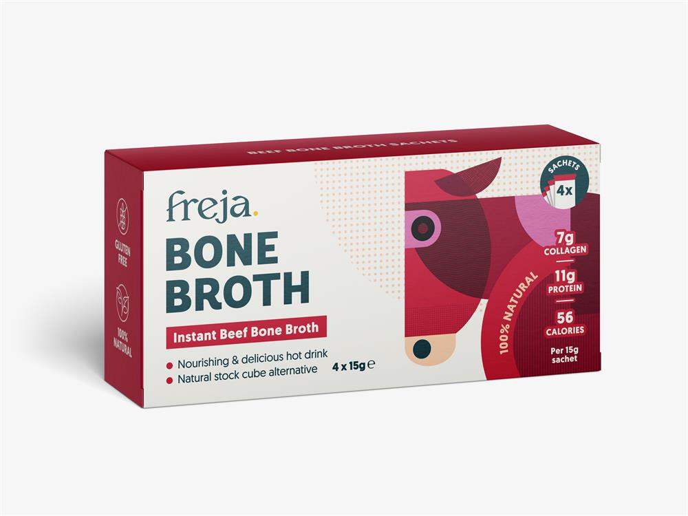 Instant Beef Bone Broth - Sachets x 4 - from Pasture Raised Cattle