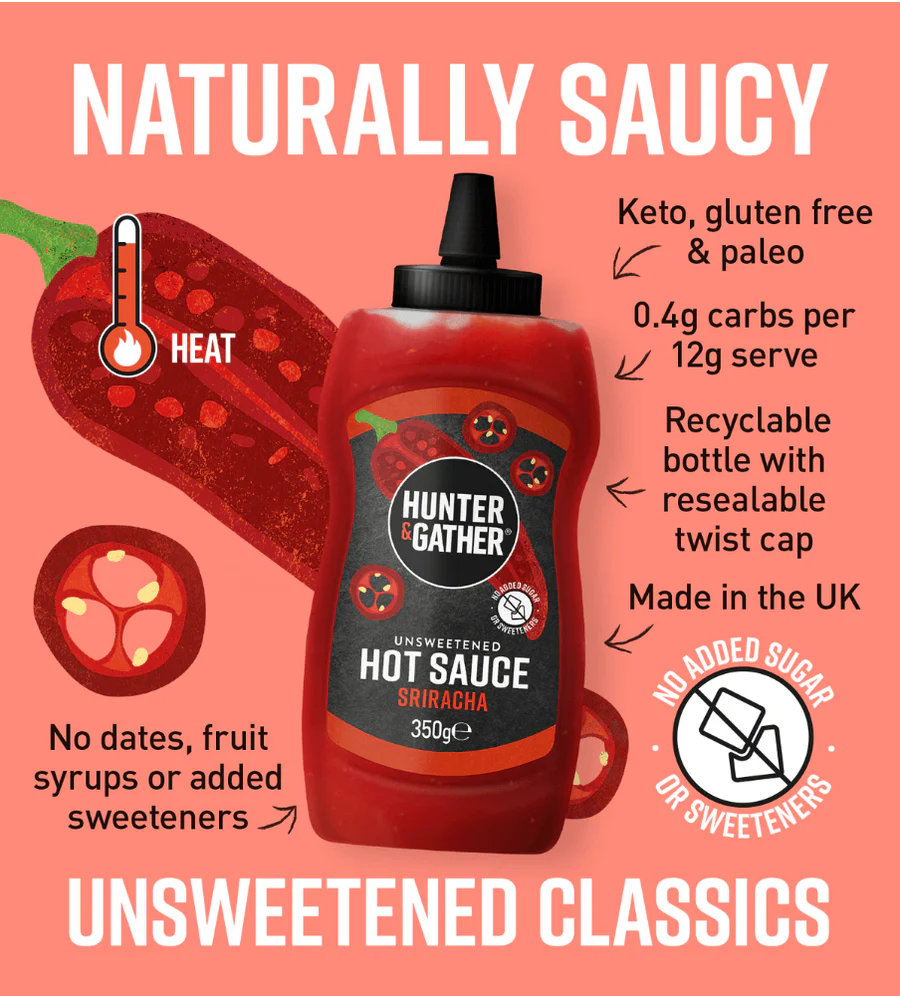 Unsweetened Hot Sauce Squeezy 350g