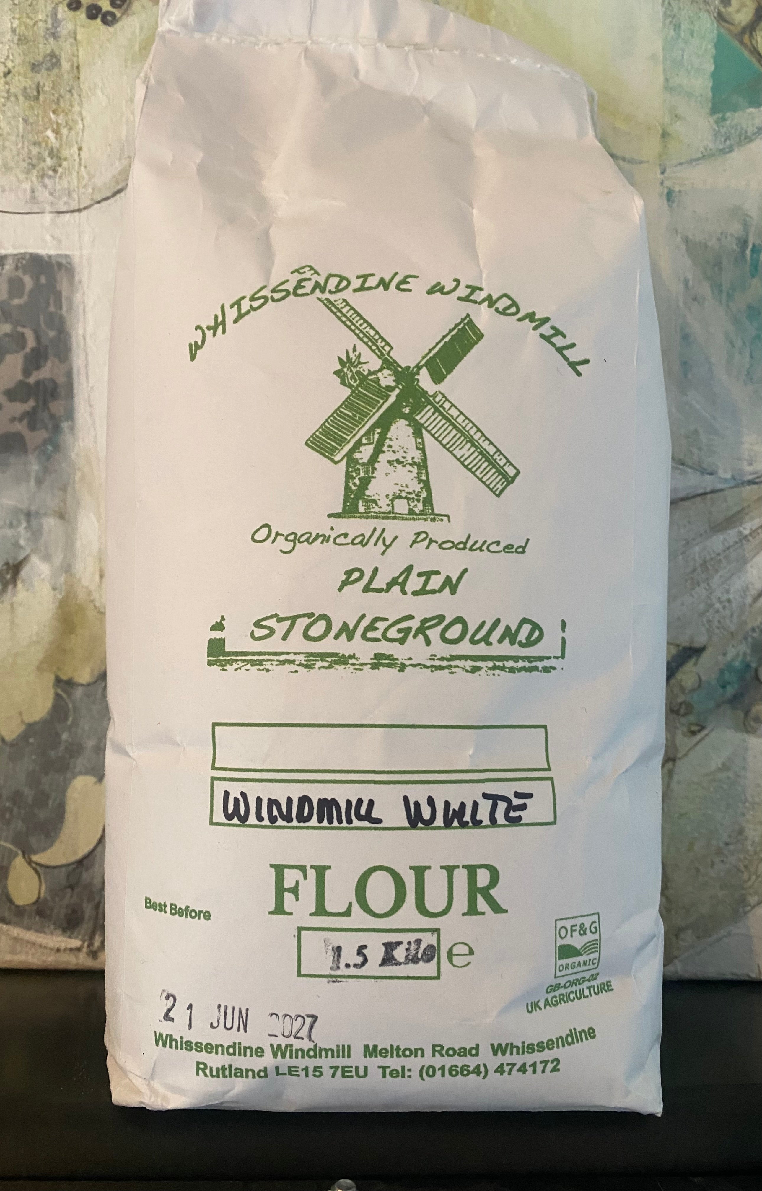 Organic White Flour - 1.5kg - no added fortification - just flour