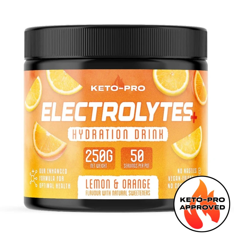 Electrolytes+ Hydration Drink 250g - Lemon & Orange flavour with natural sweeteners