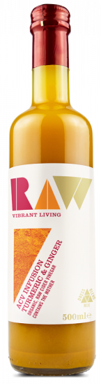 Raw Organic Apple Cider Vinegar Infusion with Turmeric & Ginger   500ml