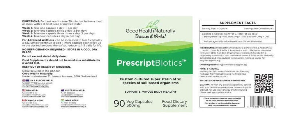 Prescript Biotics ™ – 90 Veg caps 500mg