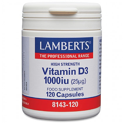 Vitamin D3 1000 IU 120 capsules (25µg)