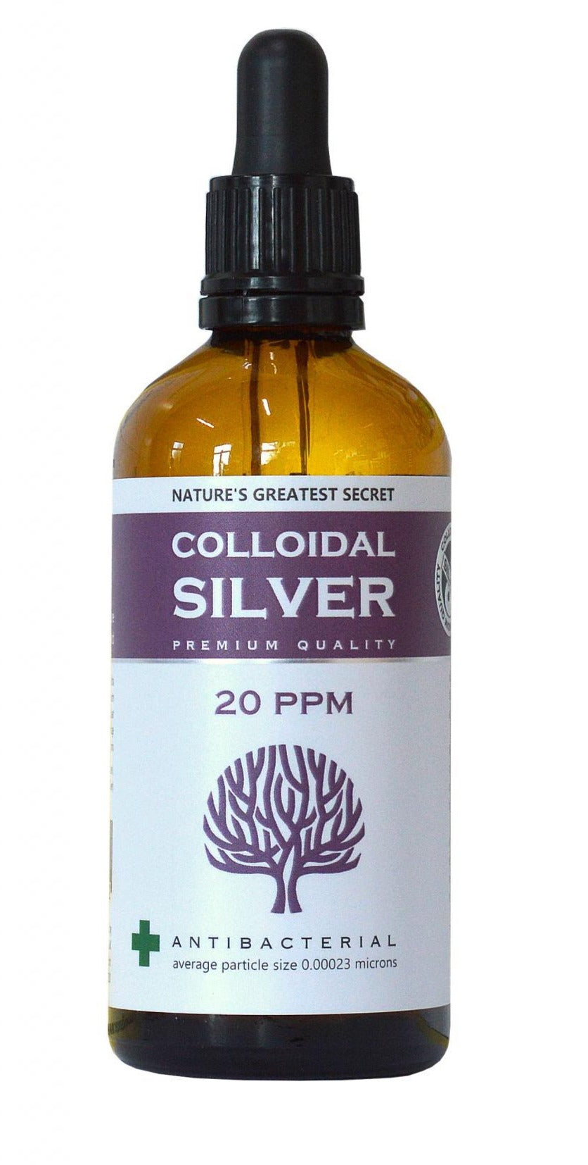 NGS 20ppm Enhanced Colloidal Silver - 100ml Dropper - pH 9.0