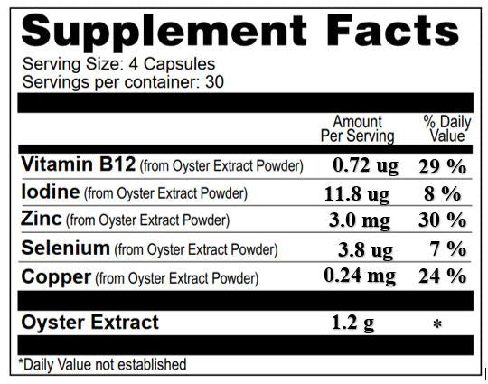 OysterMax Oyster Extract - 120 capsules