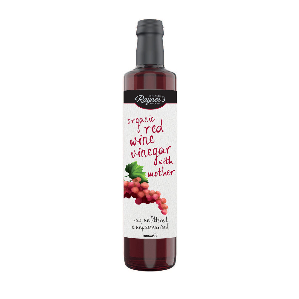Raw Organic Unfiltered Red Wine Vinegar with the Mother - 500 ml