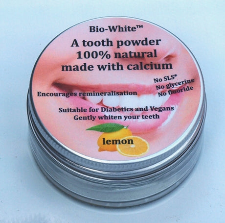 Organic Tooth Cleaning Powder - Lemon 35g - Now in Glass Jars