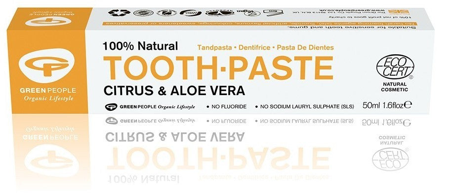 Natural Toothpaste - Citrus & Aloe Vera - 50ml - Organic Ingredients
