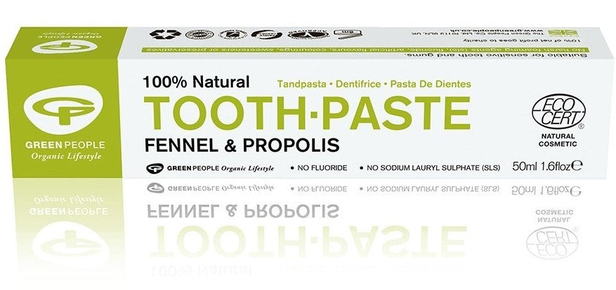 Natural Toothpaste - Fennel & Propolis - 50ml - Organic Ingredients