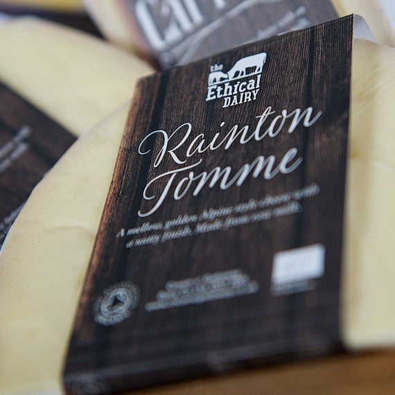 Organic Rainton Tomme Unpasteurised Farmhouse Cheese - approx 150g