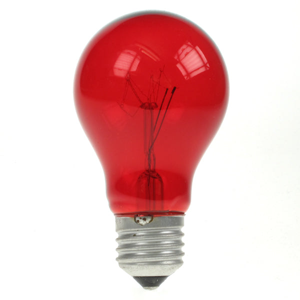 Red Incandescent Standard Bulb - E27 Standard Screw - 25W — The Real ...