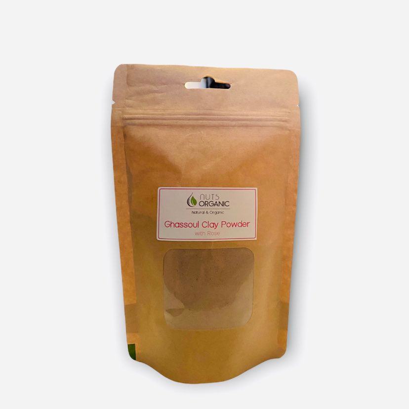Genuine Moroccan Ghassoul Clay - with Moroccan Rose Powder - 200g