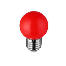Red Incandescent Globe E27 Light Bulb - standard screw - 15W